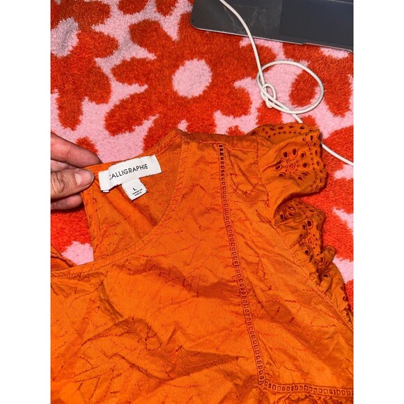 Calligraphie orange tank top - Picture 3 of 5